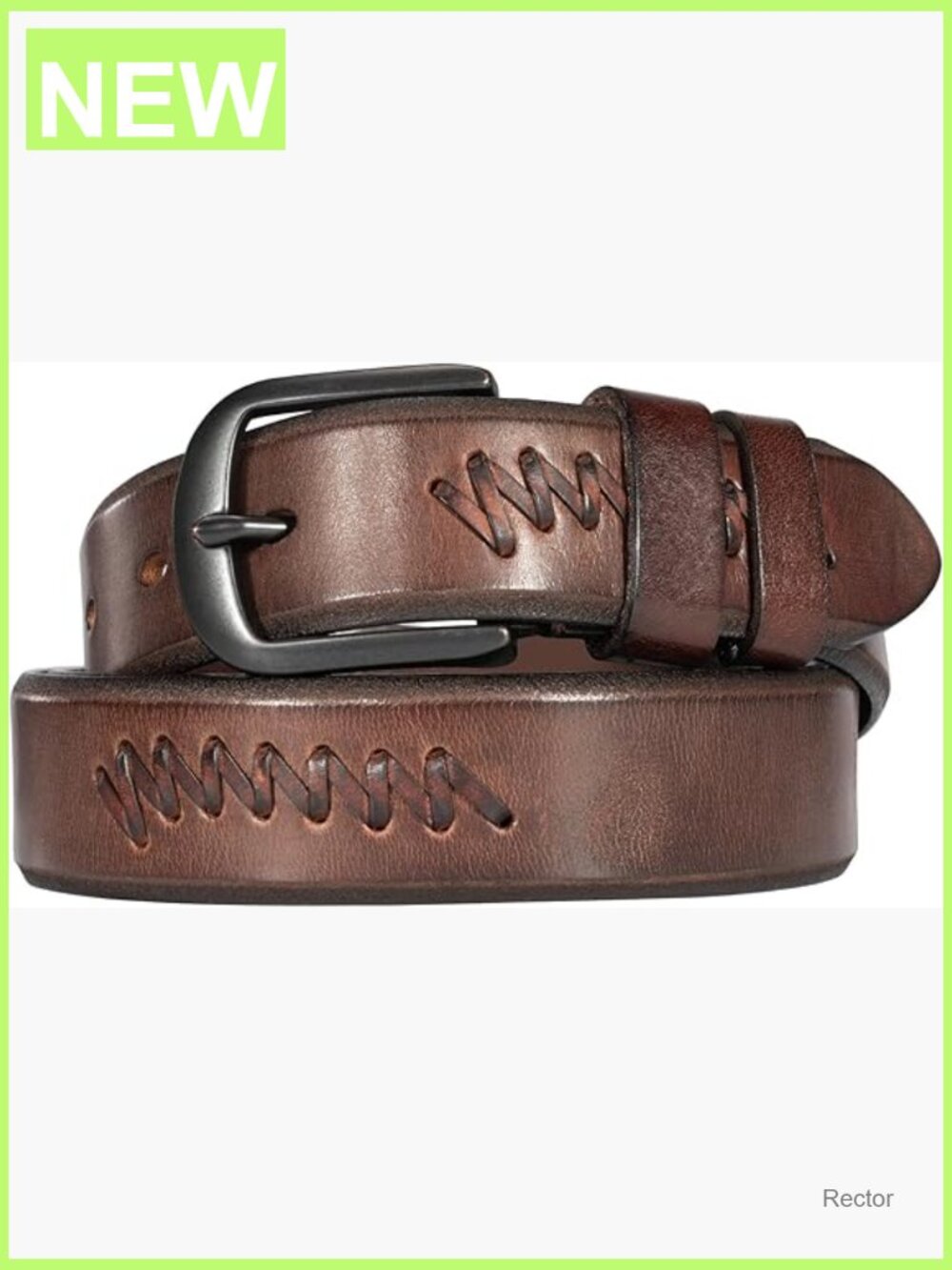 Women's Casual Leather Belt with Metal Buckle 1.3"